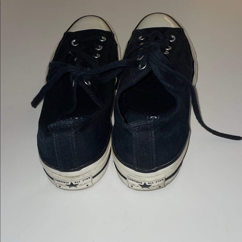Converse Black Canvas Sneakers with White Soles size 11 very good condition - Picture 3 of 4